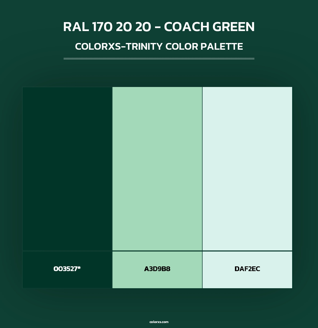 RAL 170 20 20 - Coach Green - Colorxs Trinity Palette