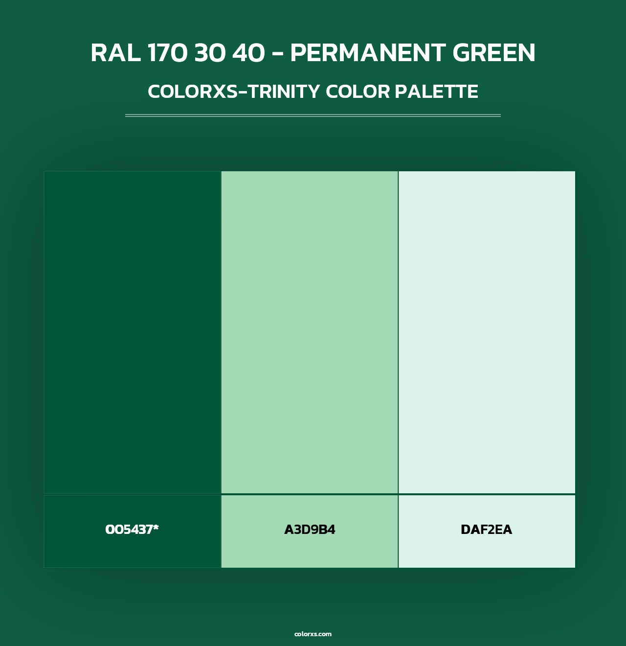 RAL 170 30 40 - Permanent Green - Colorxs Trinity Palette