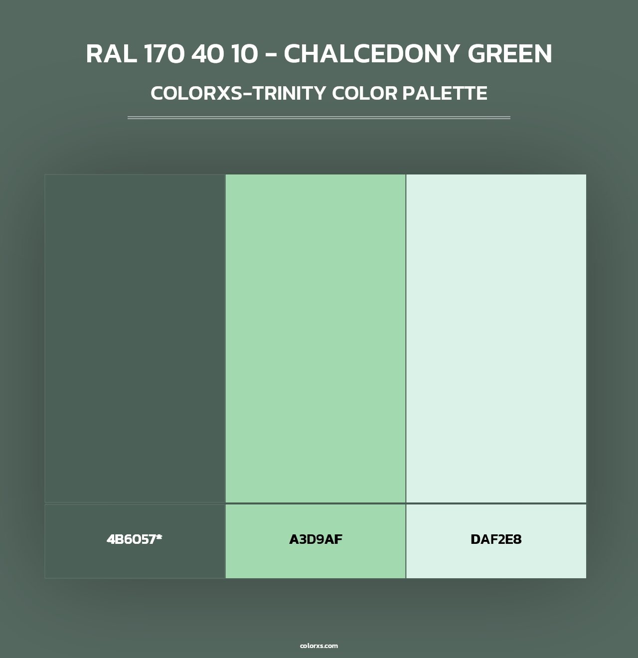 RAL 170 40 10 - Chalcedony Green - Colorxs Trinity Palette