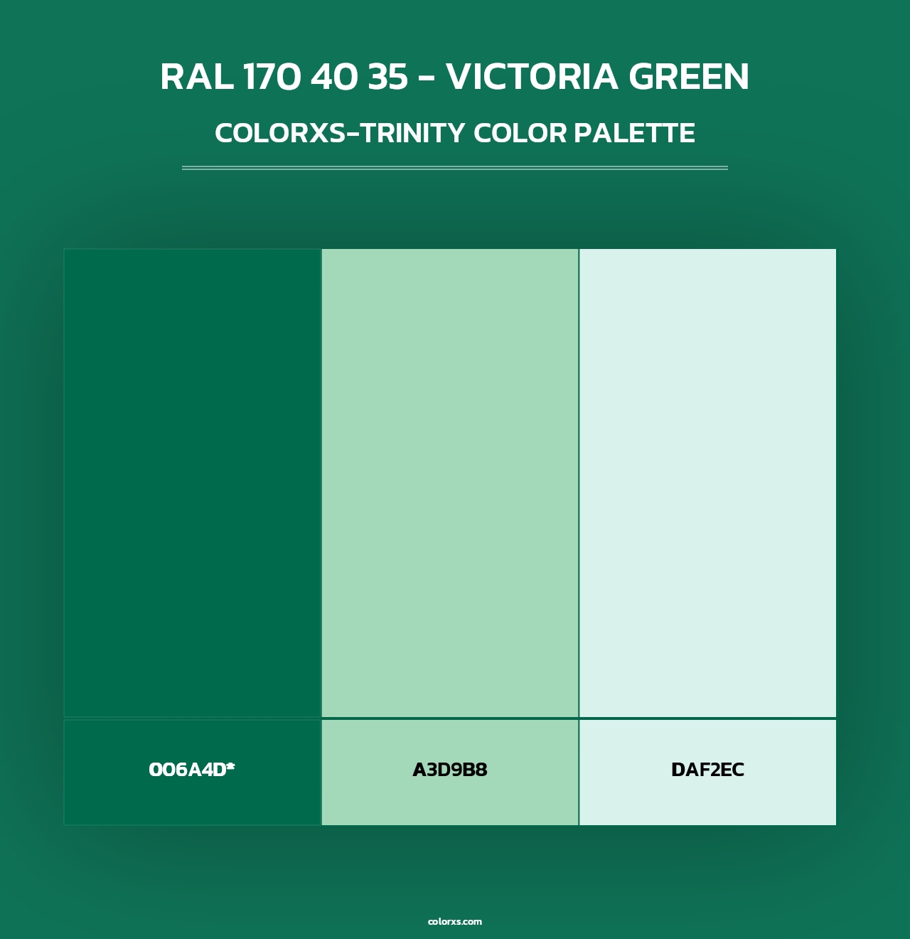 RAL 170 40 35 - Victoria Green - Colorxs Trinity Palette