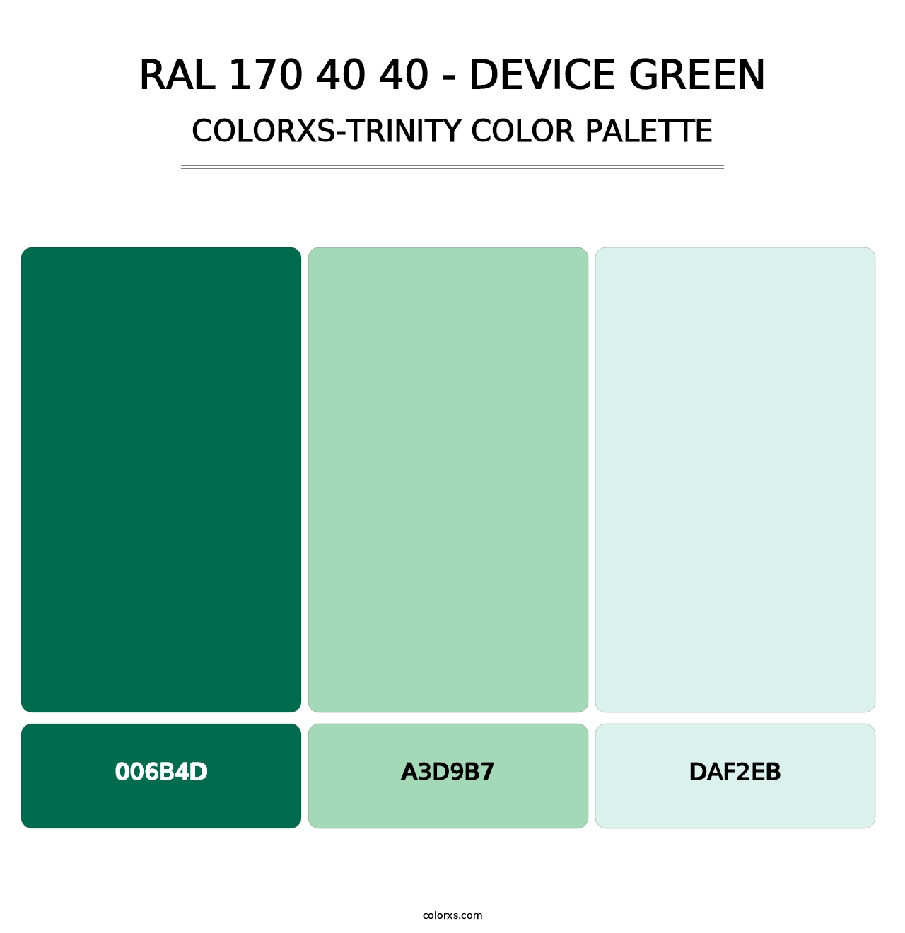 RAL 170 40 40 - Device Green - Colorxs Trinity Palette