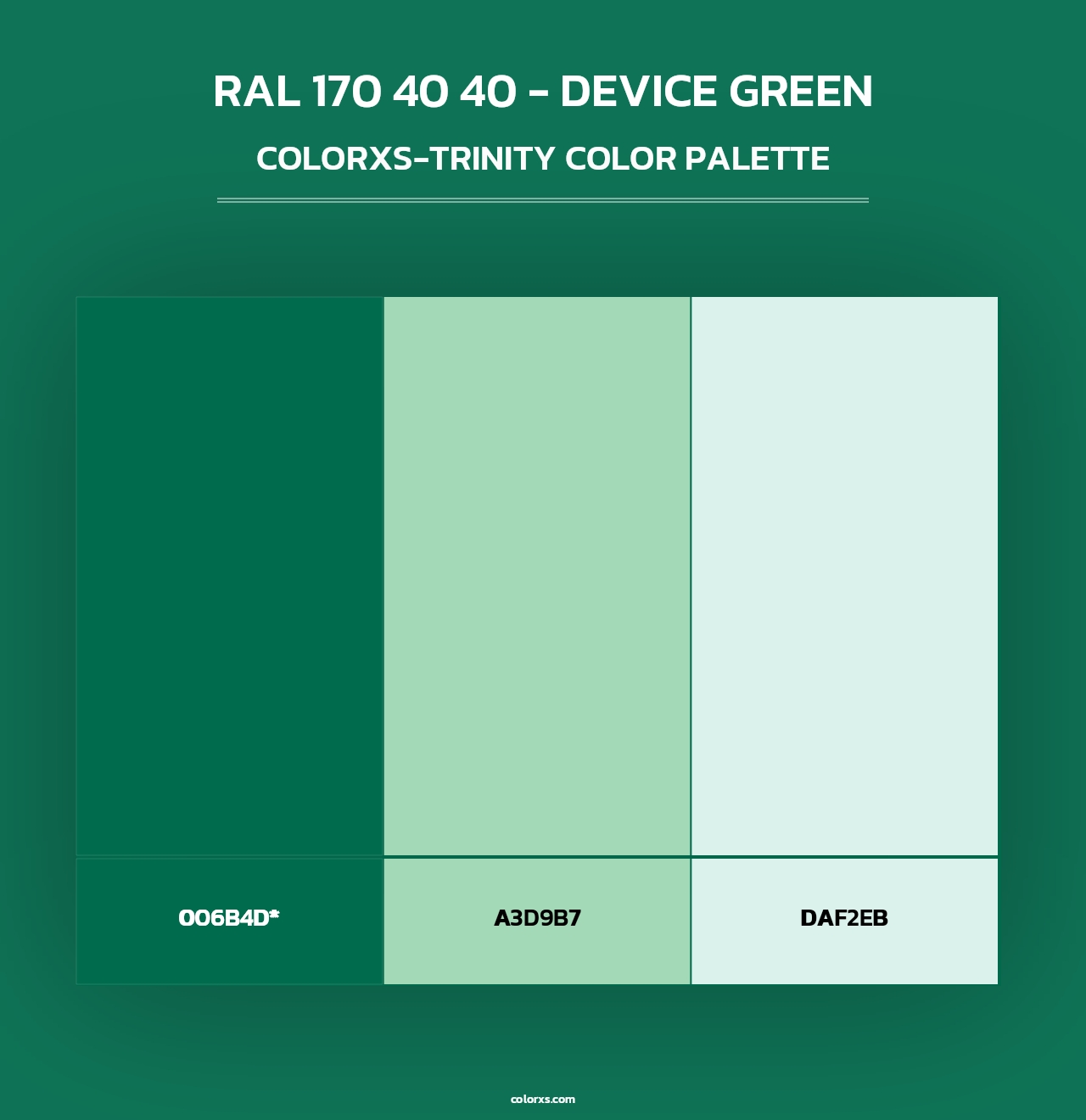 RAL 170 40 40 - Device Green - Colorxs Trinity Palette