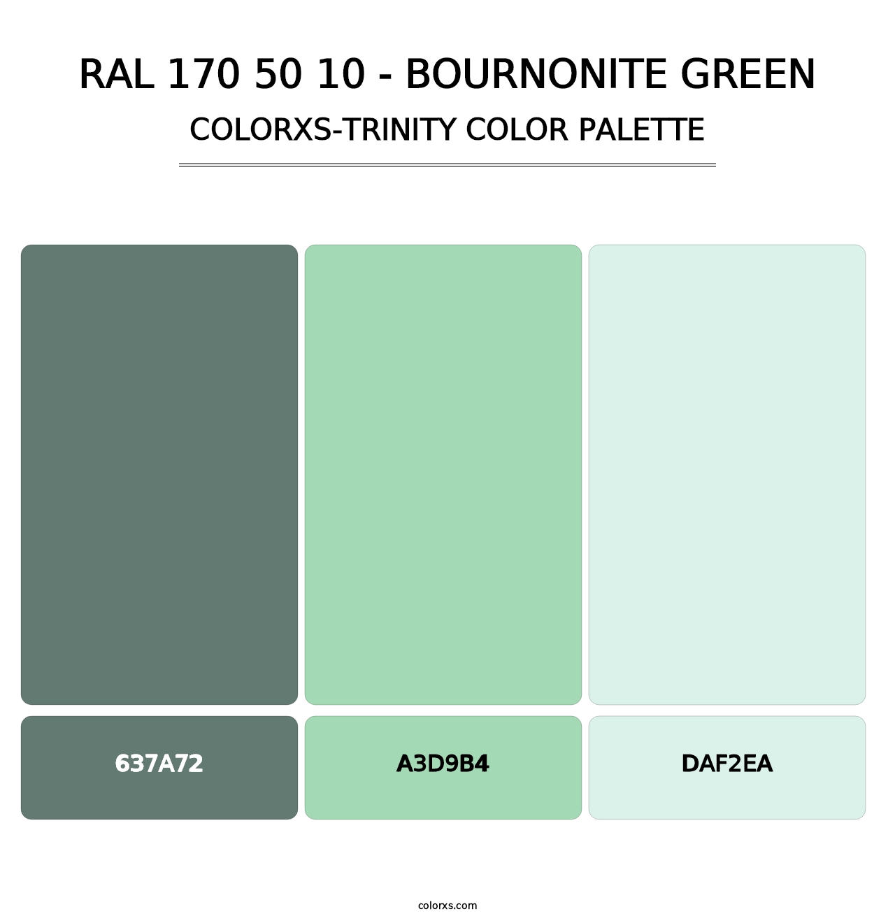 RAL 170 50 10 - Bournonite Green - Colorxs Trinity Palette