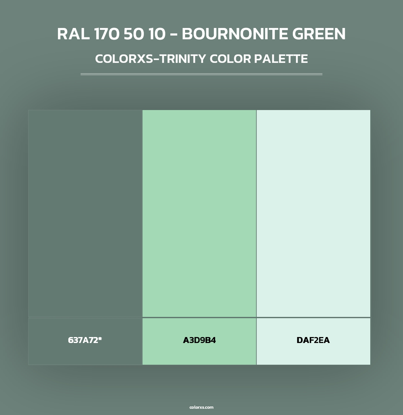 RAL 170 50 10 - Bournonite Green - Colorxs Trinity Palette