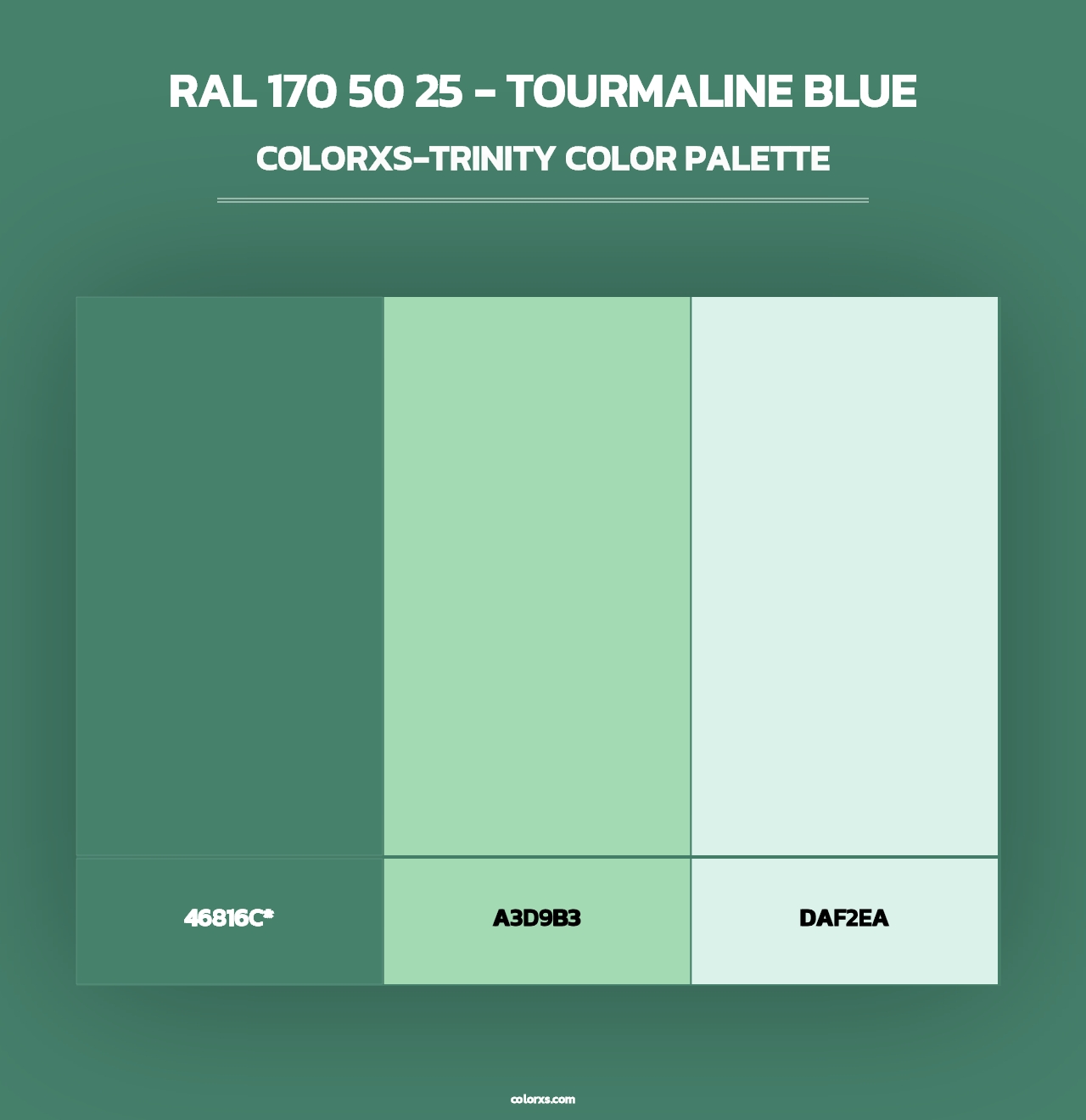 RAL 170 50 25 - Tourmaline Blue - Colorxs Trinity Palette