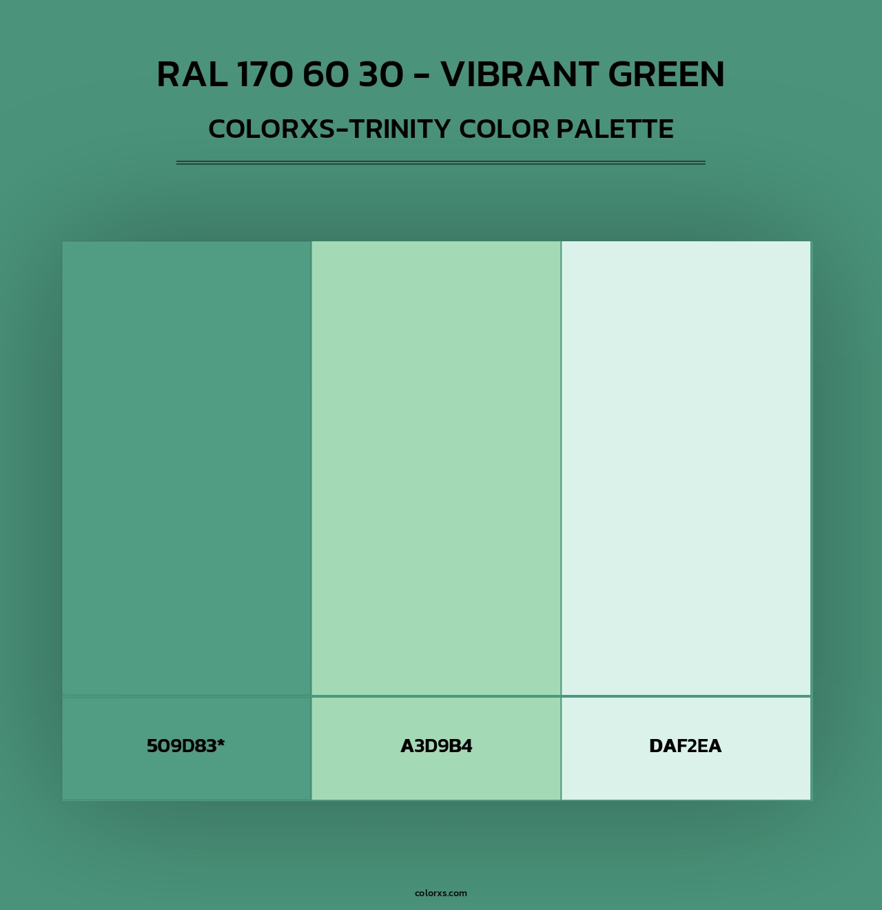 RAL 170 60 30 - Vibrant Green - Colorxs Trinity Palette