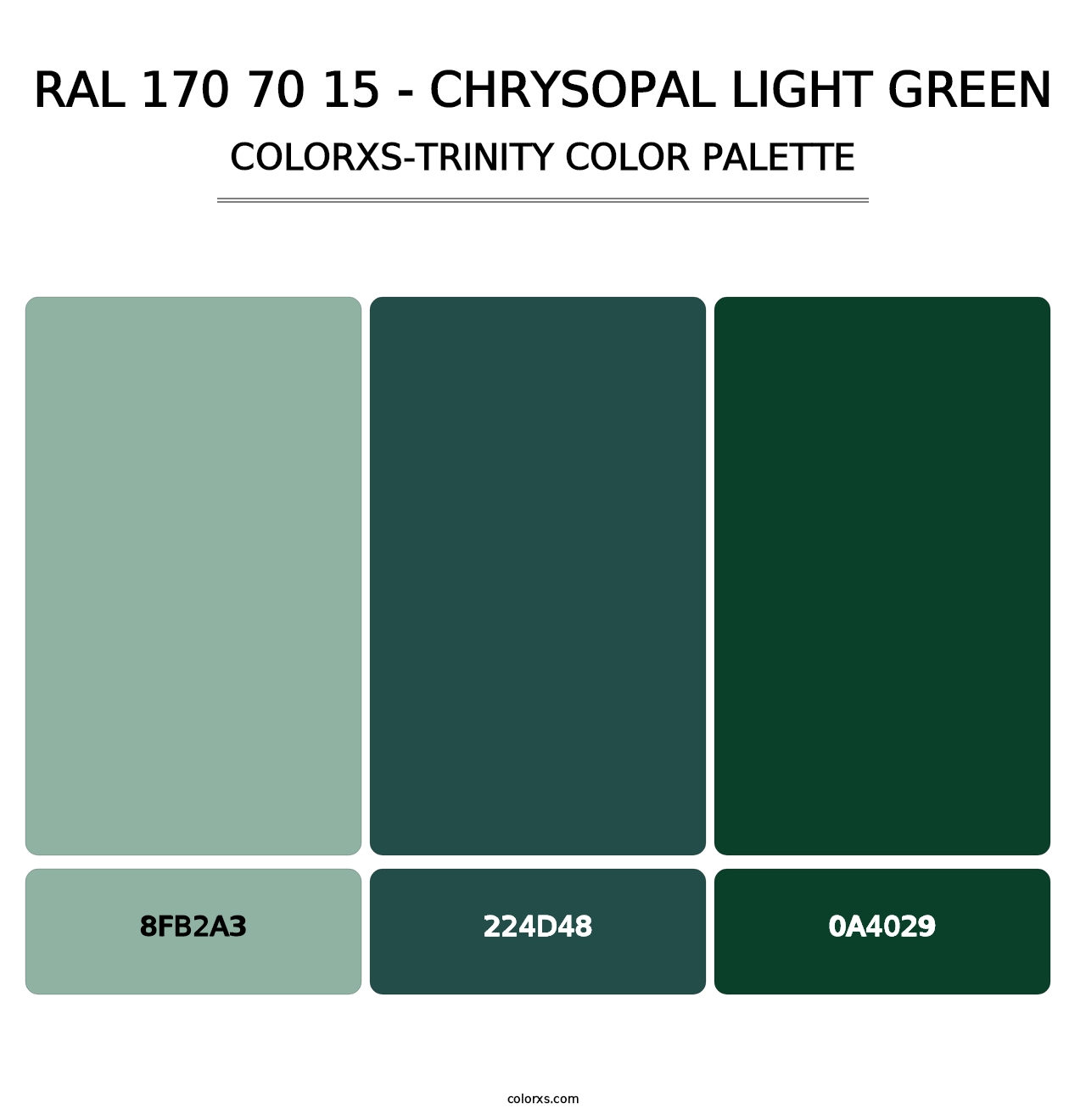 RAL 170 70 15 - Chrysopal Light Green - Colorxs Trinity Palette