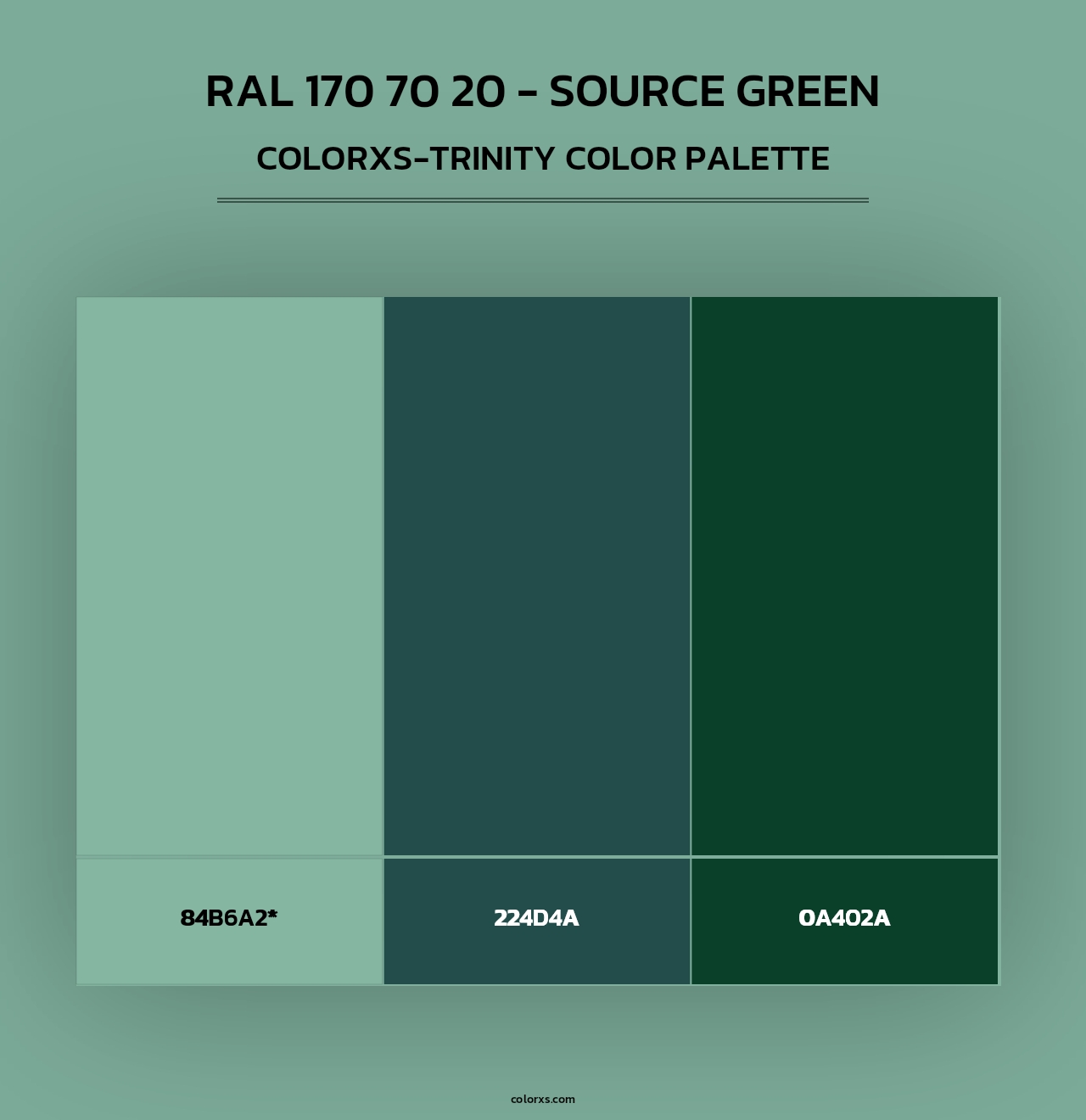 RAL 170 70 20 - Source Green - Colorxs Trinity Palette