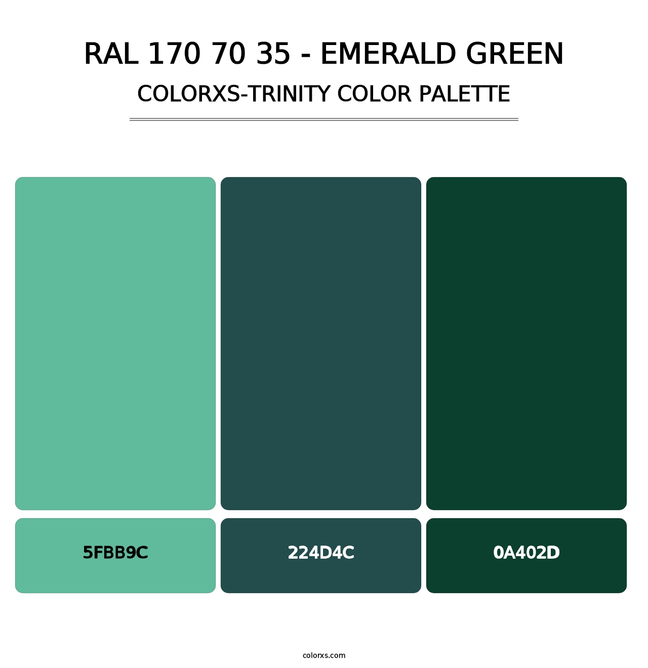 RAL 170 70 35 - Emerald Green - Colorxs Trinity Palette