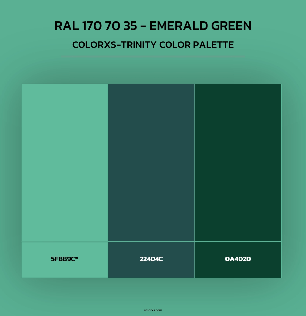 RAL 170 70 35 - Emerald Green - Colorxs Trinity Palette