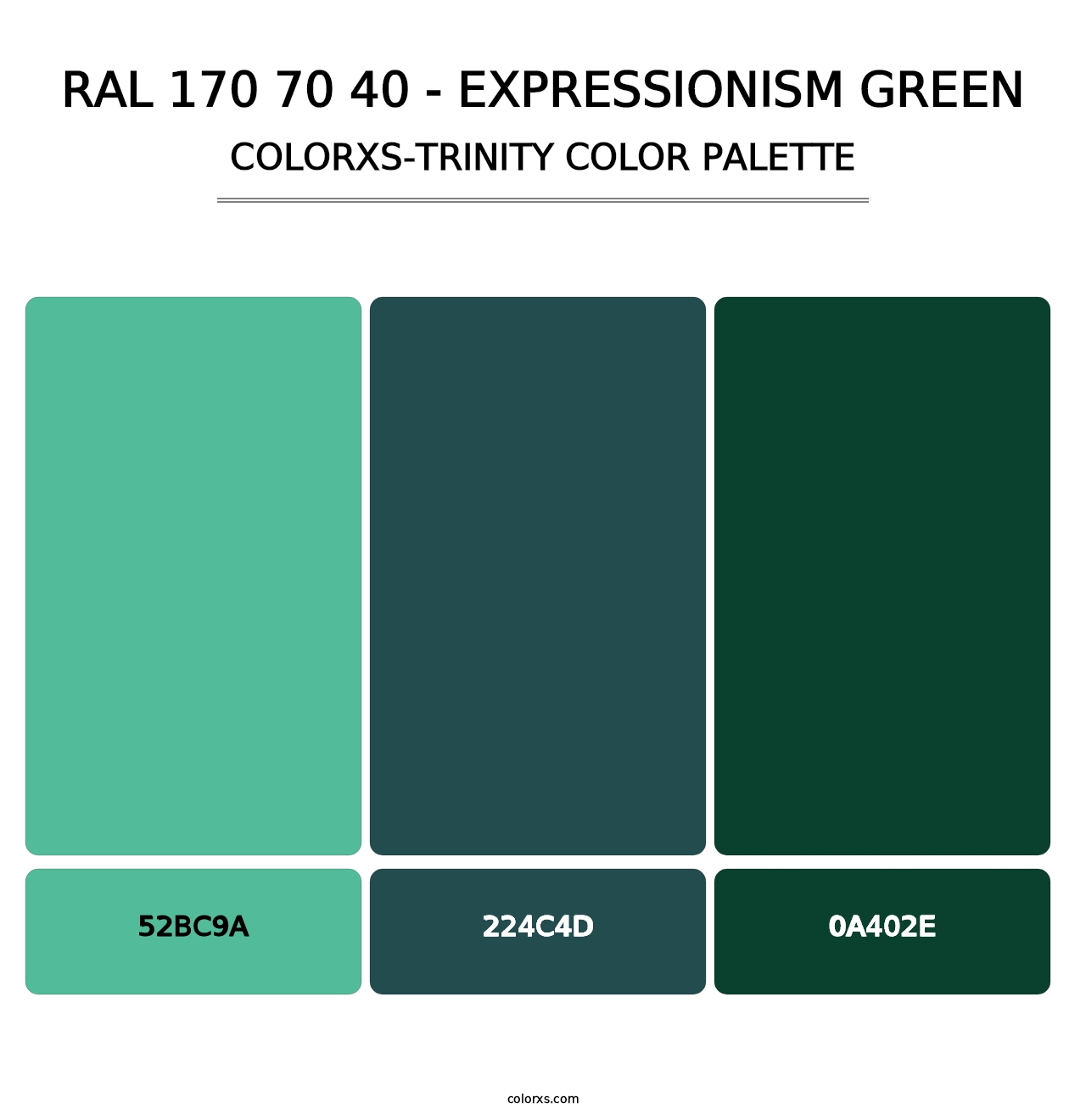 RAL 170 70 40 - Expressionism Green - Colorxs Trinity Palette