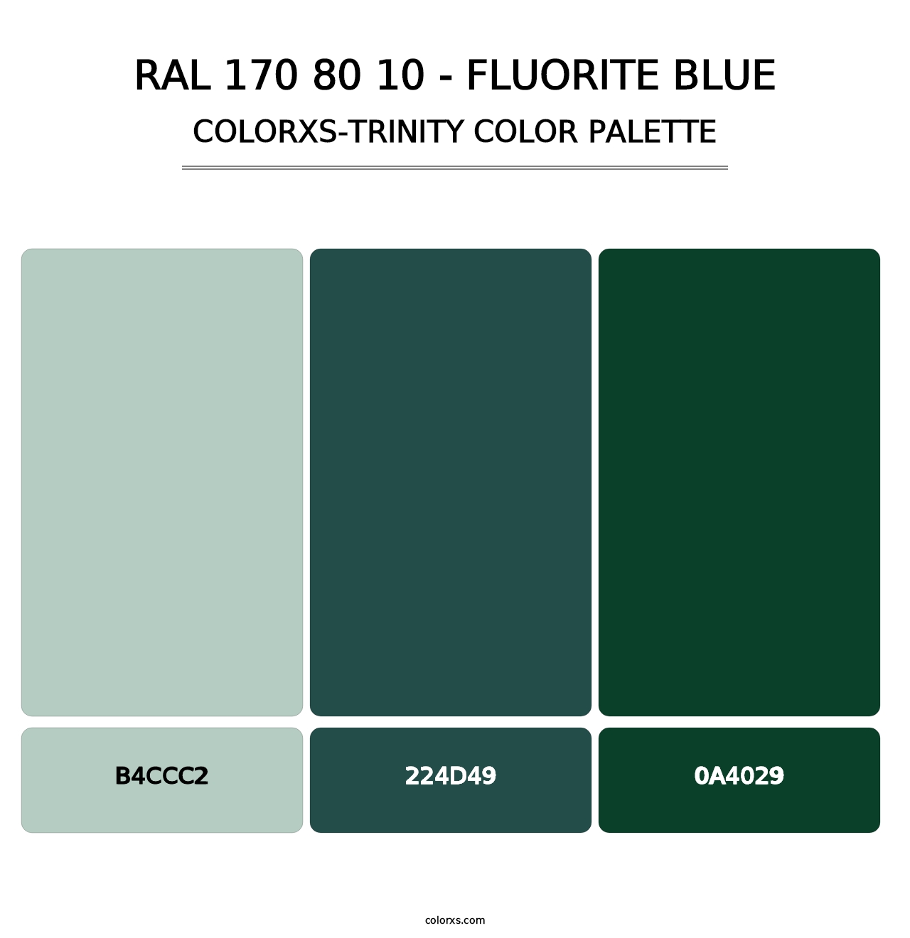 RAL 170 80 10 - Fluorite Blue - Colorxs Trinity Palette