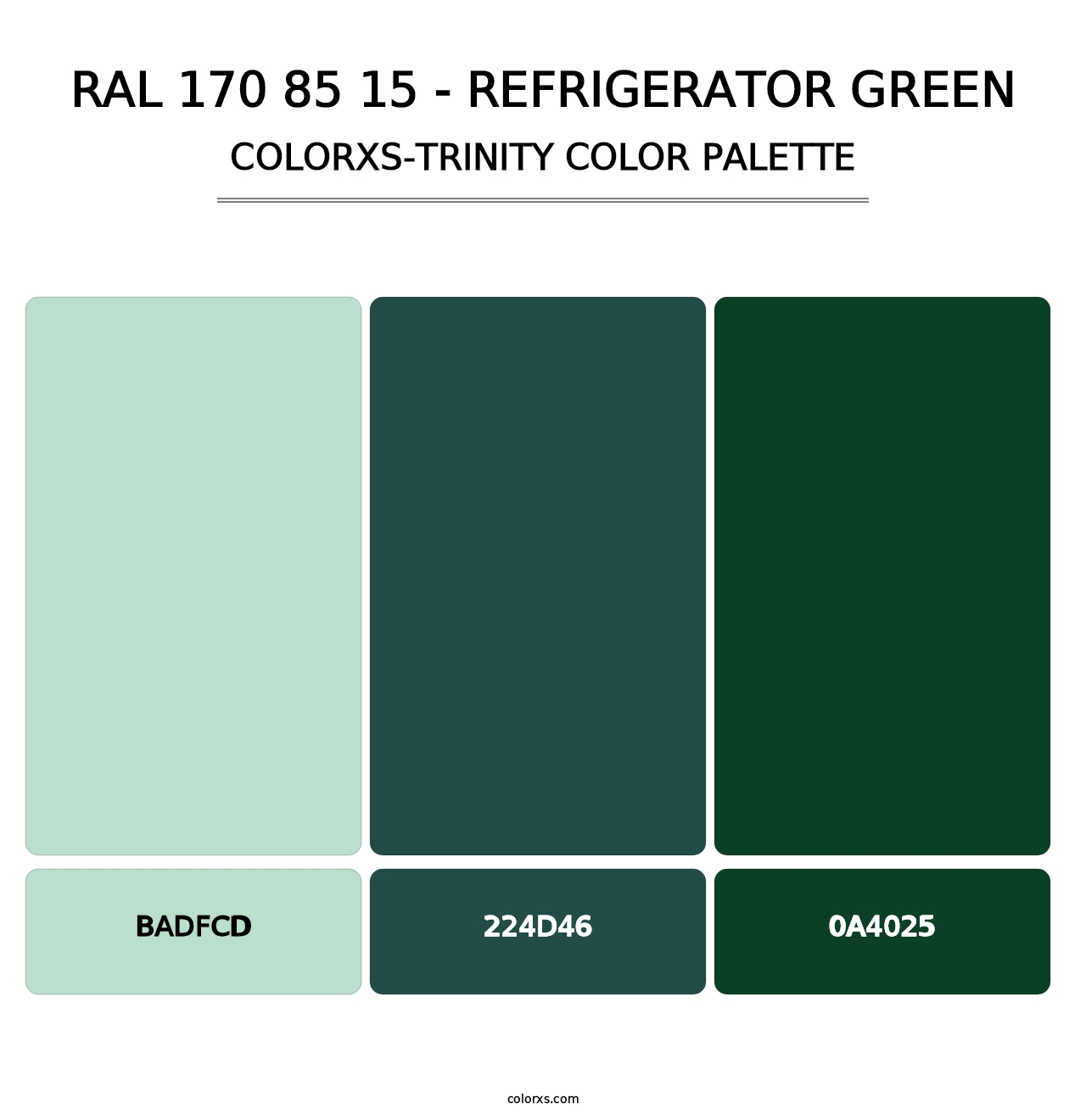 RAL 170 85 15 - Refrigerator Green - Colorxs Trinity Palette
