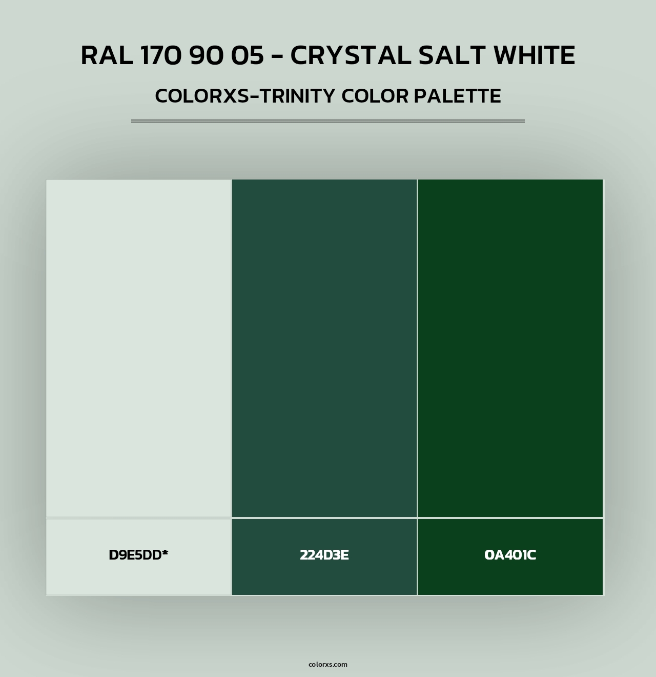 RAL 170 90 05 - Crystal Salt White - Colorxs Trinity Palette