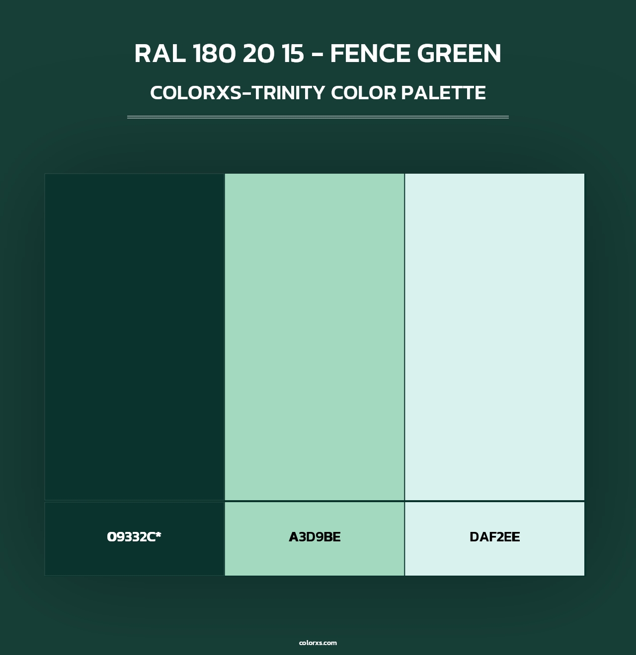 RAL 180 20 15 - Fence Green - Colorxs Trinity Palette