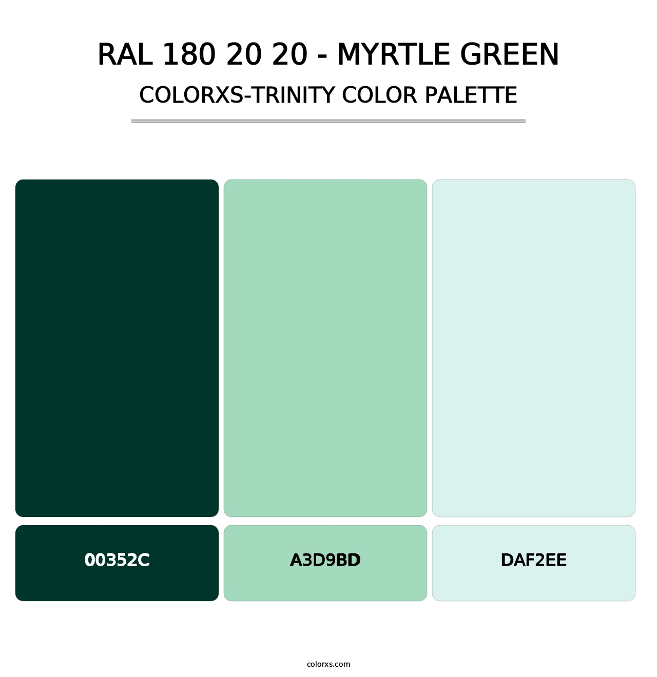 RAL 180 20 20 - Myrtle Green - Colorxs Trinity Palette