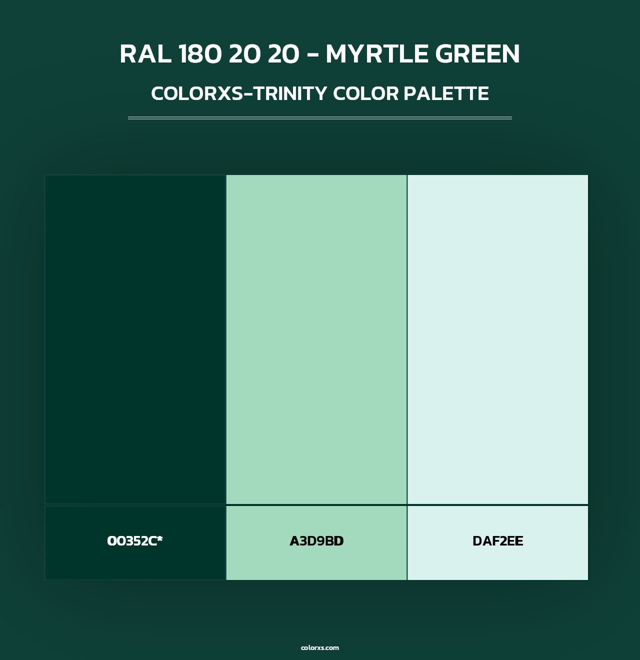 RAL 180 20 20 - Myrtle Green - Colorxs Trinity Palette