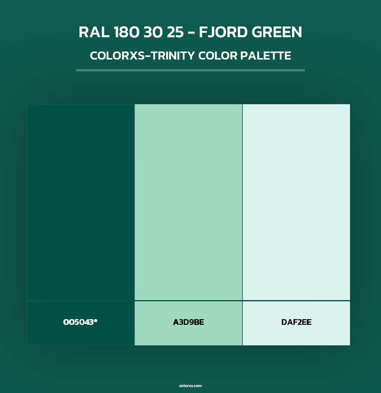 RAL 180 30 25 - Fjord Green - Colorxs Trinity Palette
