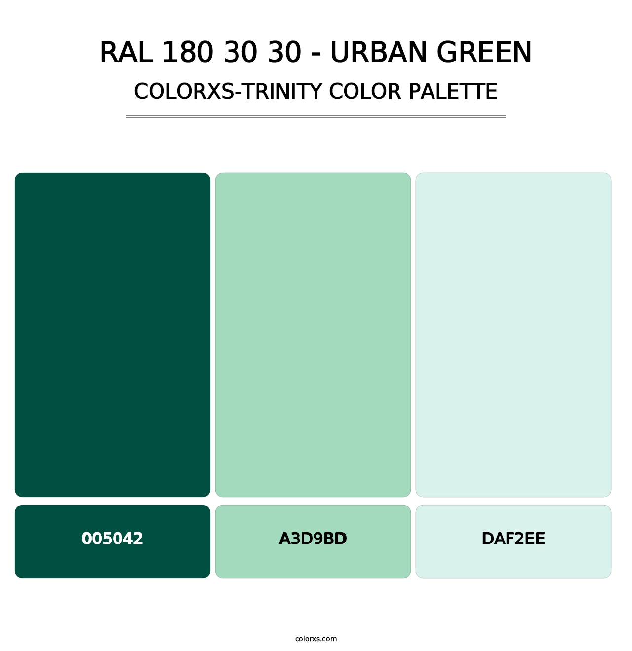RAL 180 30 30 - Urban Green - Colorxs Trinity Palette