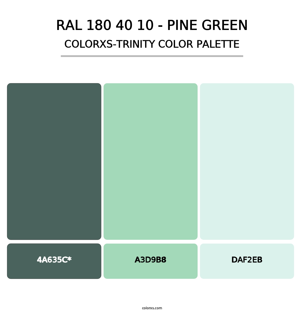 RAL 180 40 10 - Pine Green - Colorxs Trinity Palette