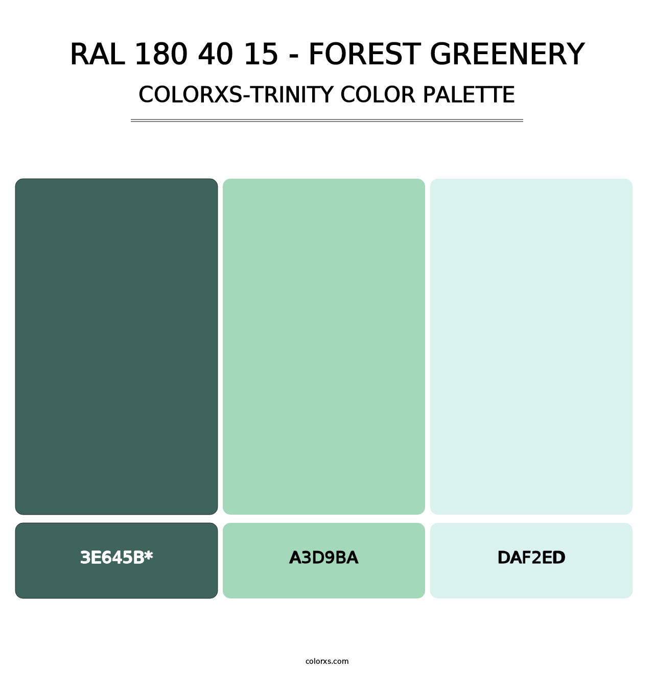 RAL 180 40 15 - Forest Greenery - Colorxs Trinity Palette