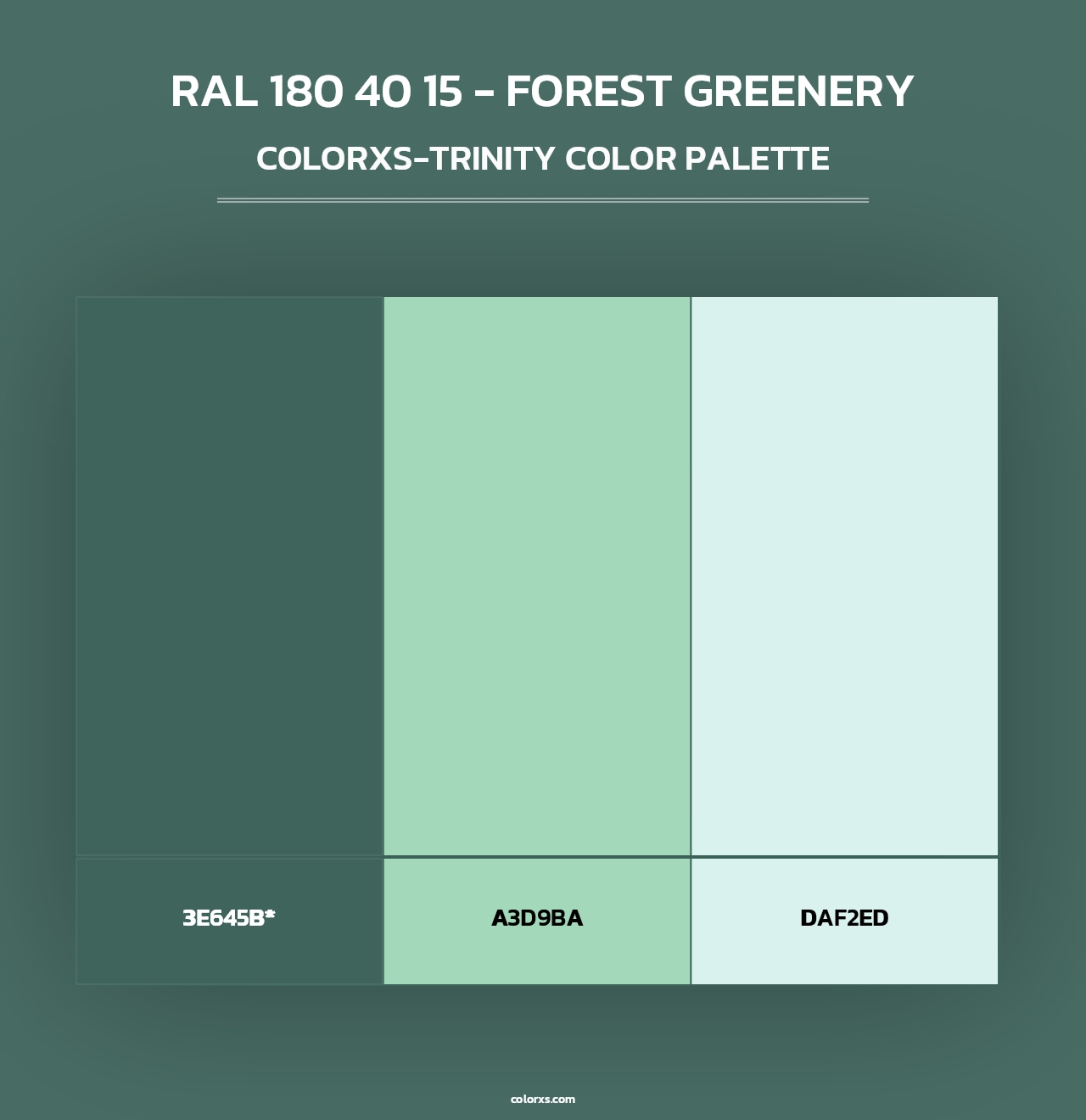 RAL 180 40 15 - Forest Greenery - Colorxs Trinity Palette