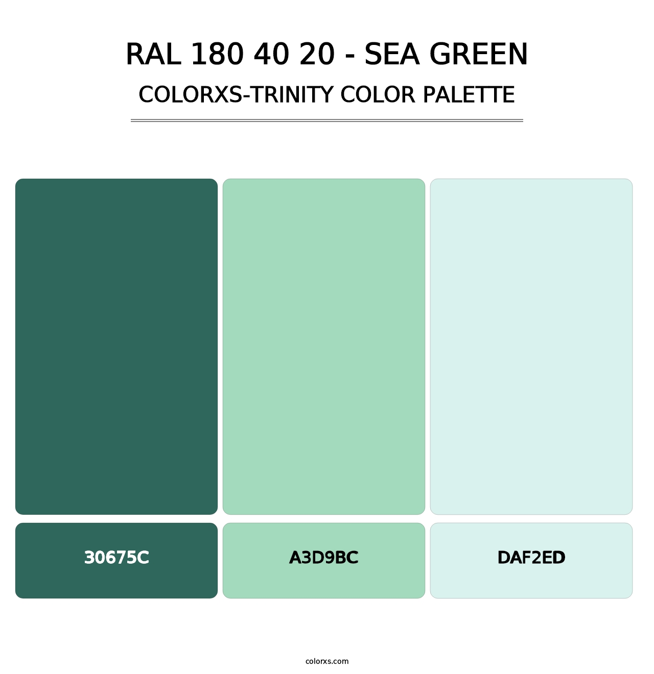 RAL 180 40 20 - Sea Green - Colorxs Trinity Palette
