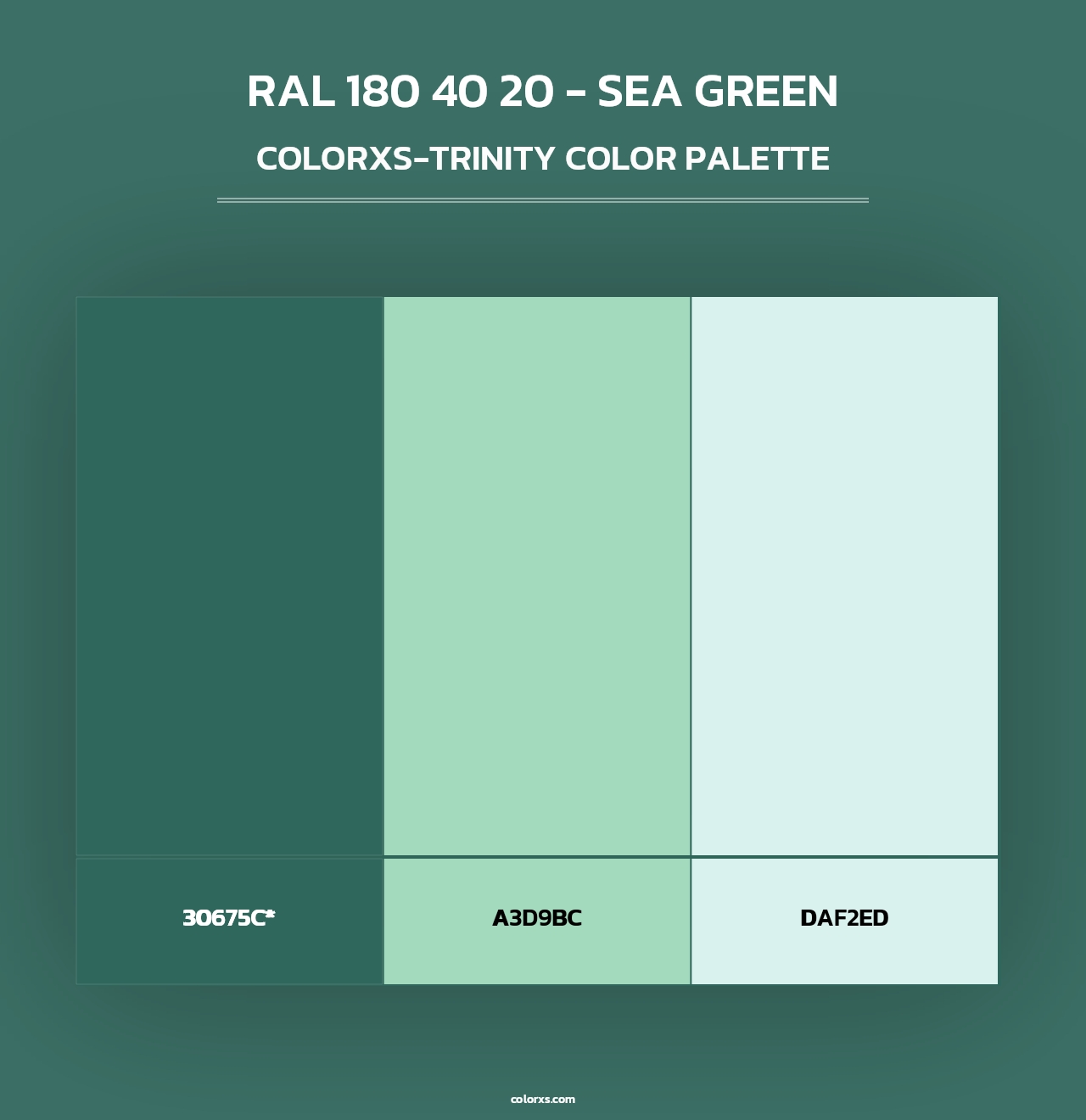 RAL 180 40 20 - Sea Green - Colorxs Trinity Palette