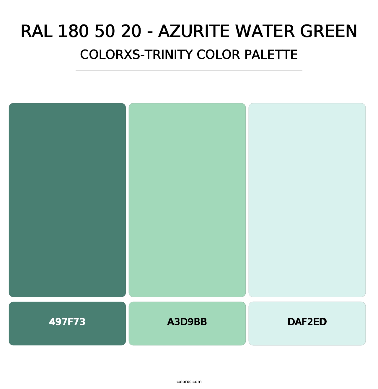 RAL 180 50 20 - Azurite Water Green - Colorxs Trinity Palette