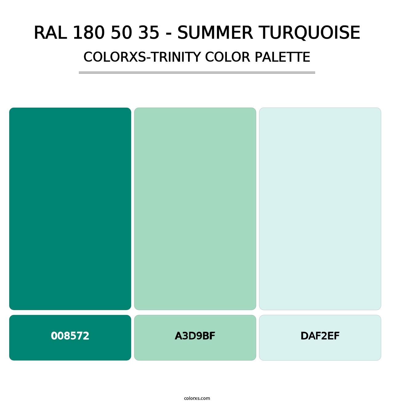 RAL 180 50 35 - Summer Turquoise - Colorxs Trinity Palette