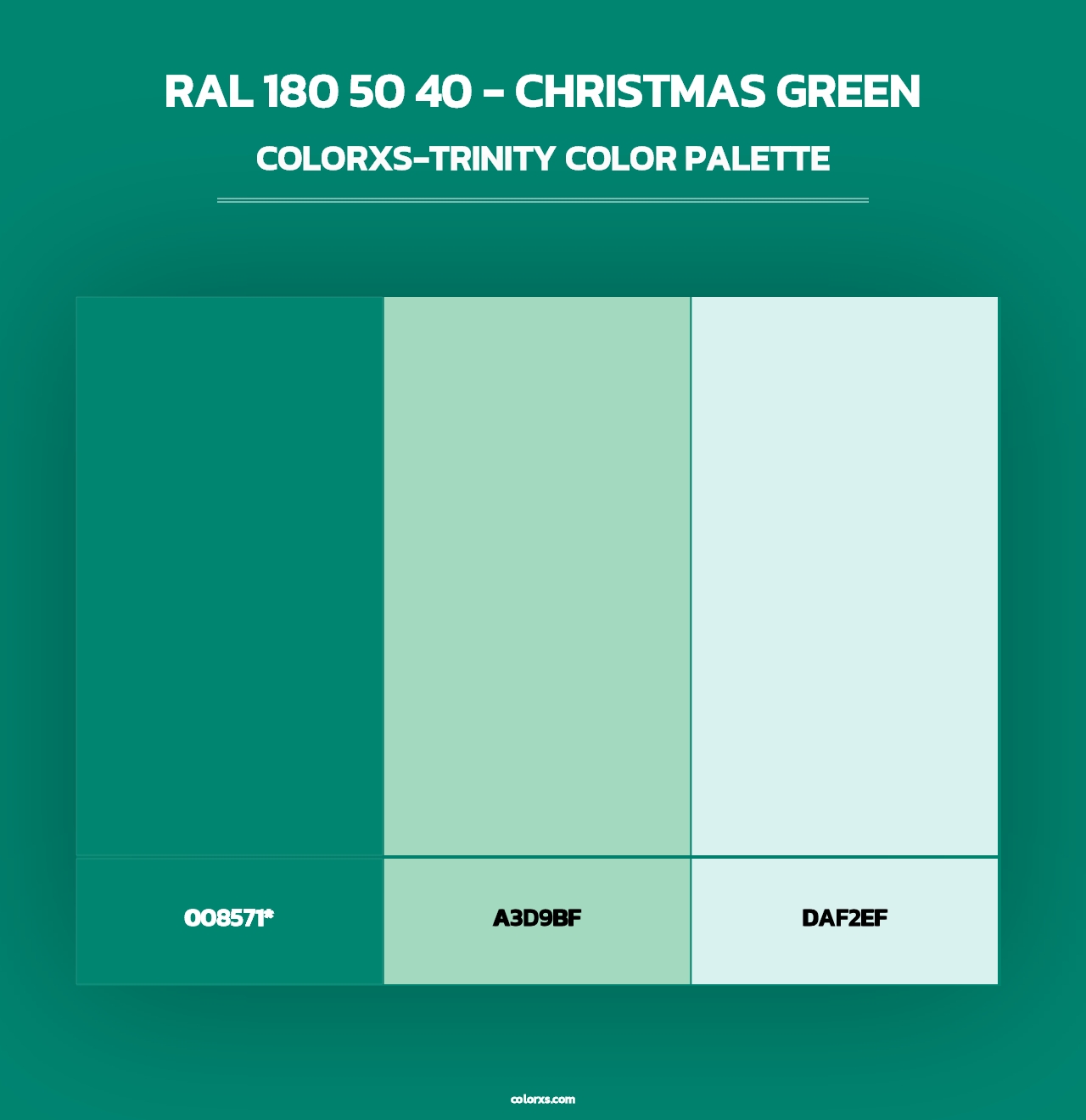 RAL 180 50 40 - Christmas Green - Colorxs Trinity Palette
