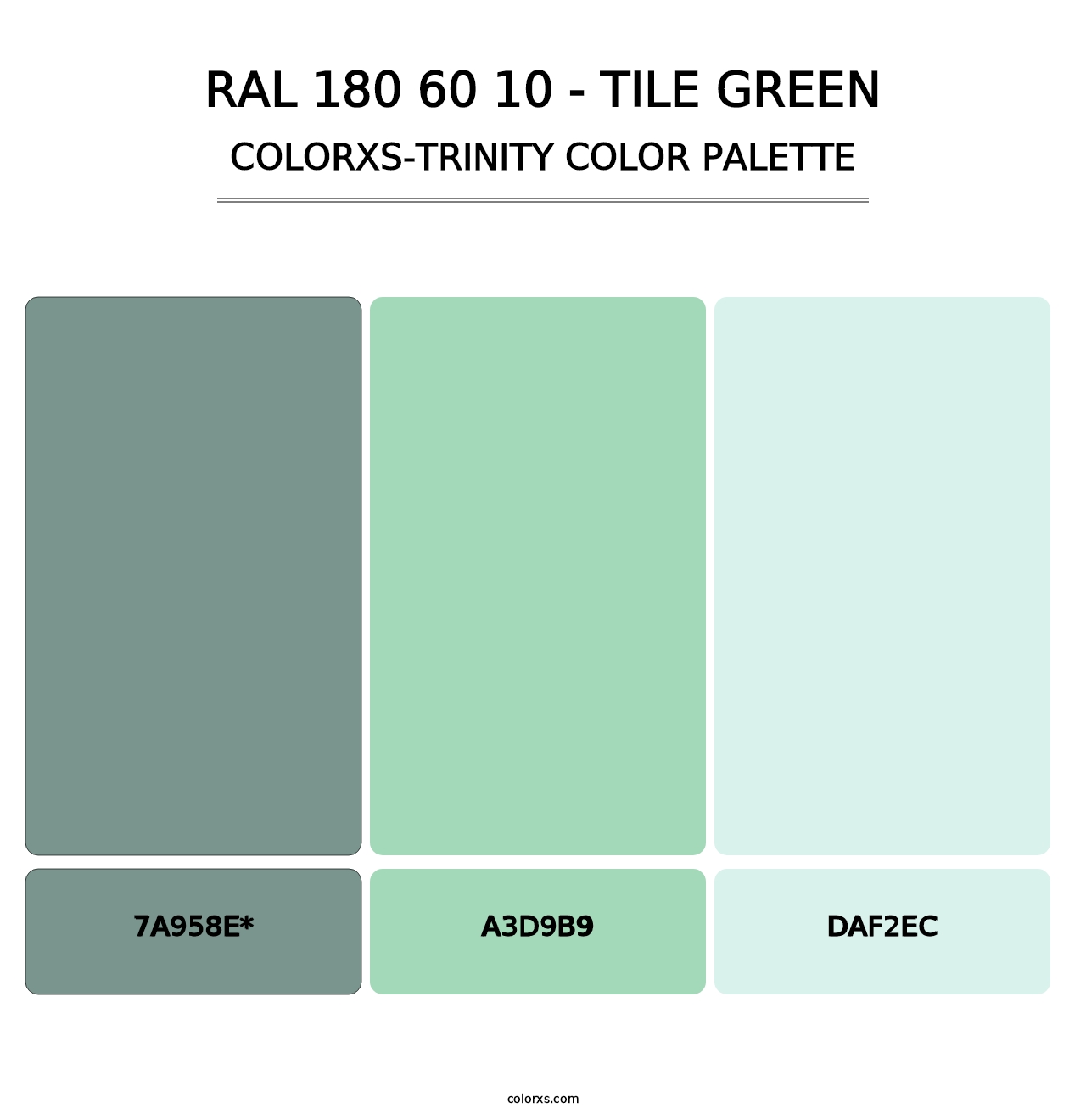 RAL 180 60 10 - Tile Green - Colorxs Trinity Palette