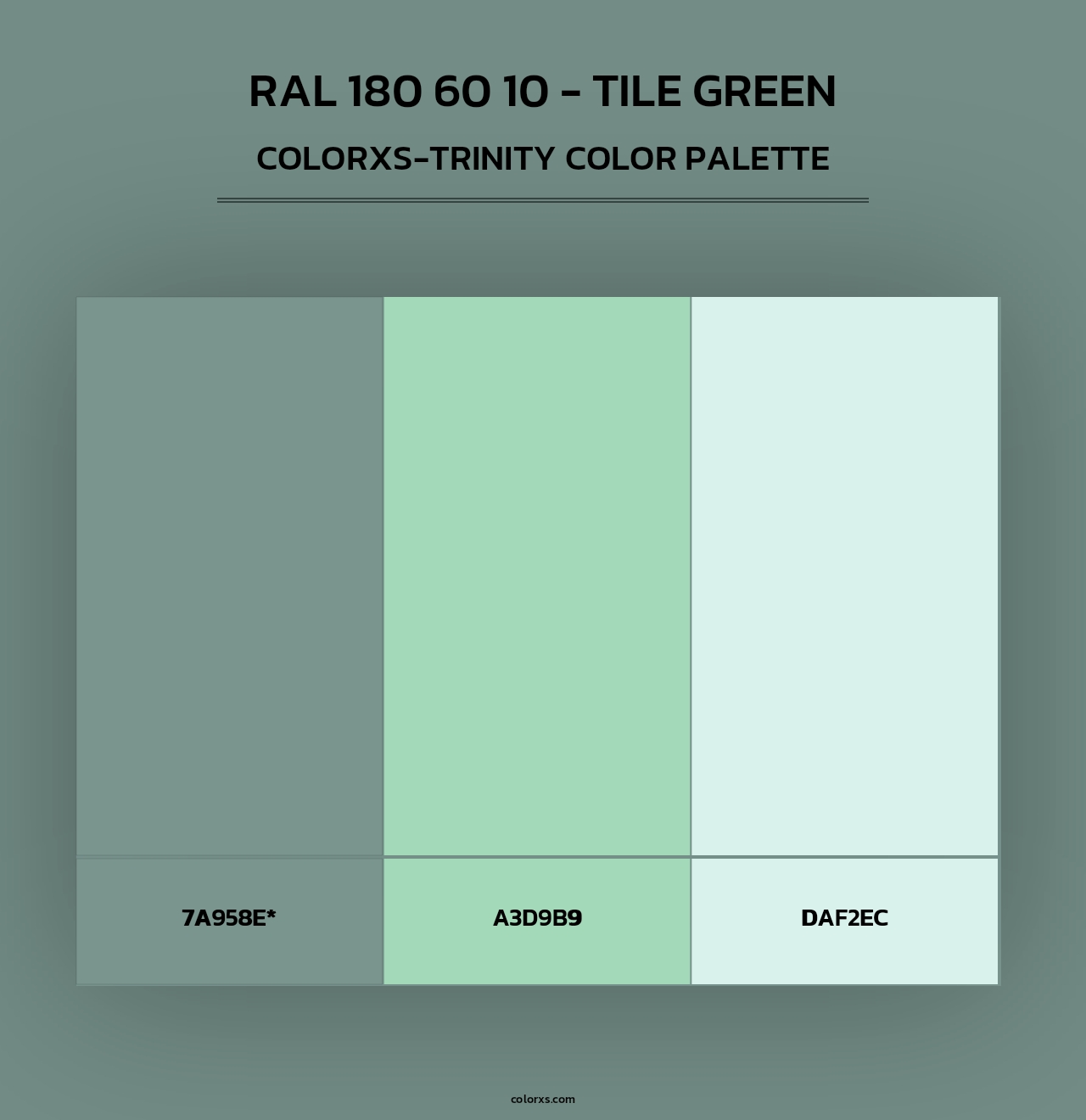 RAL 180 60 10 - Tile Green - Colorxs Trinity Palette