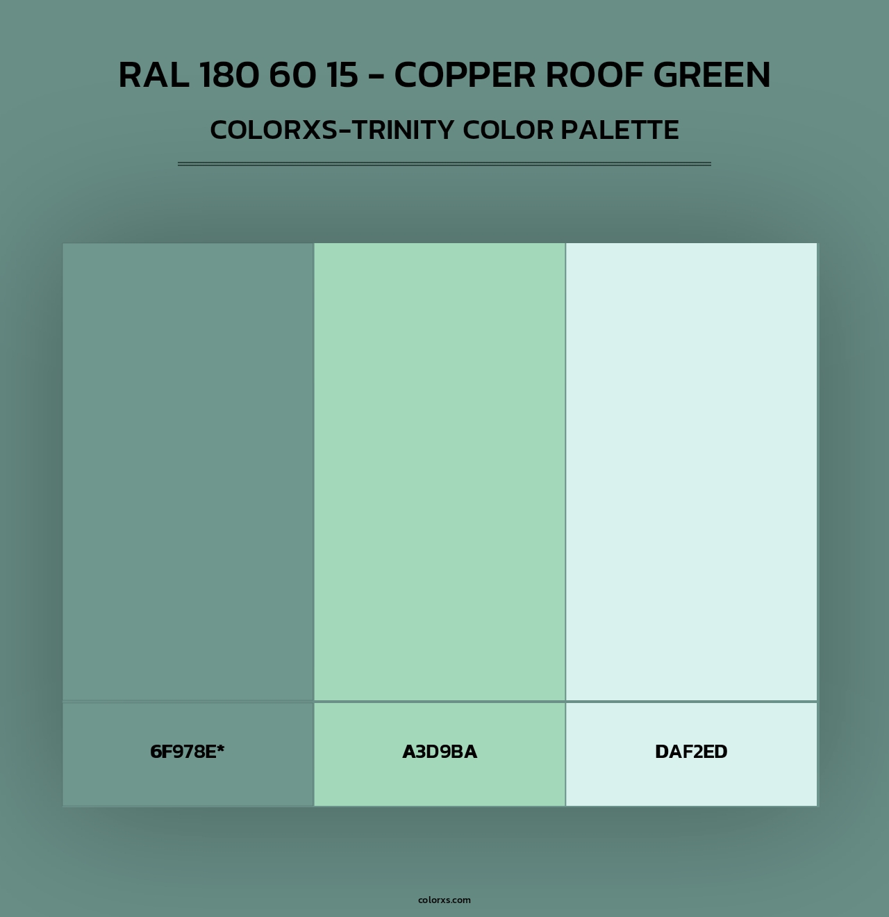 RAL 180 60 15 - Copper Roof Green - Colorxs Trinity Palette