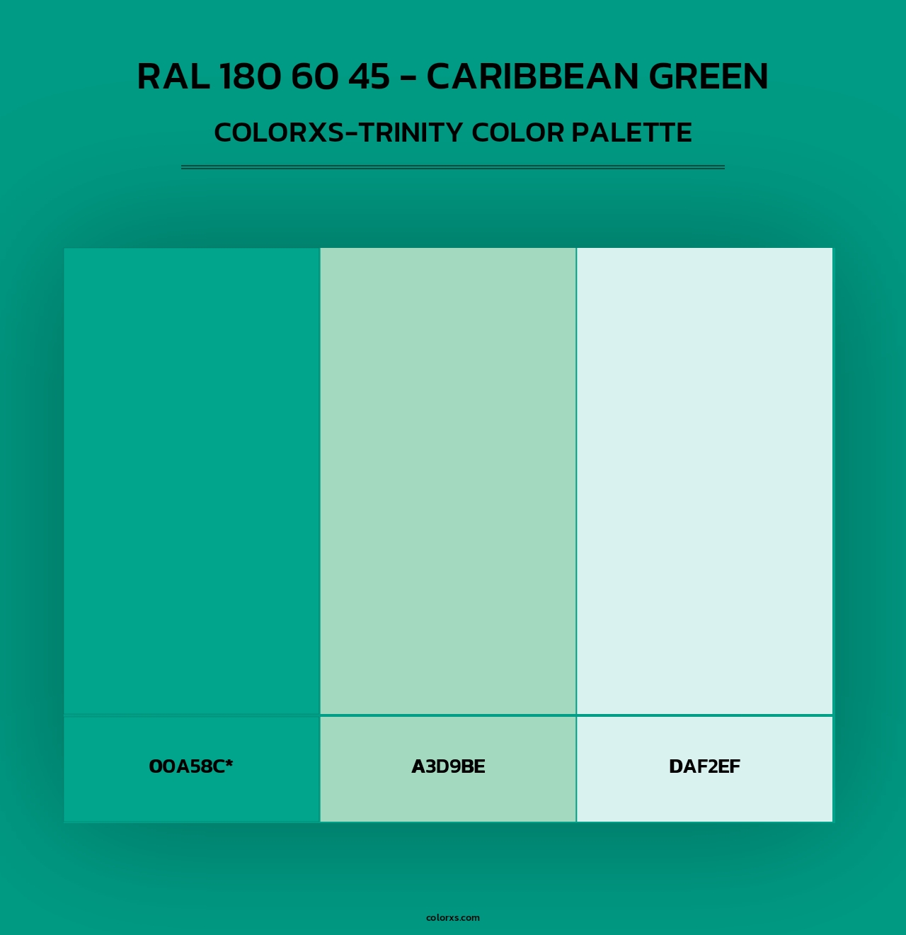 RAL 180 60 45 - Caribbean Green - Colorxs Trinity Palette