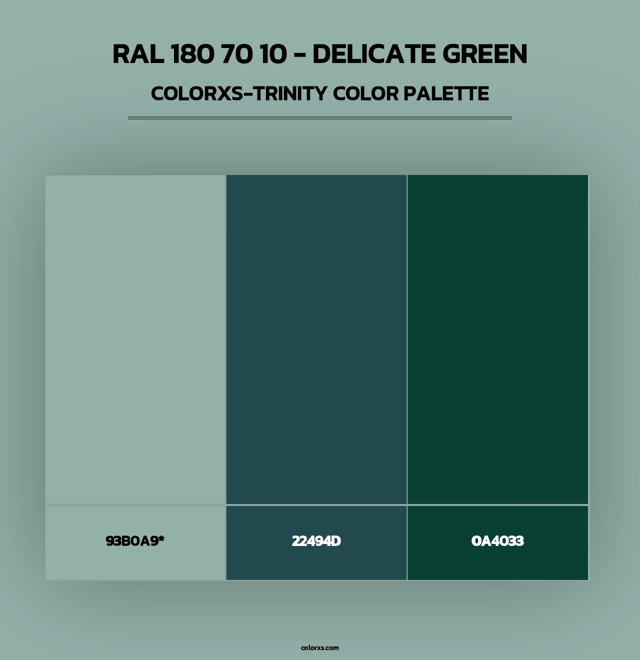 RAL 180 70 10 - Delicate Green - Colorxs Trinity Palette