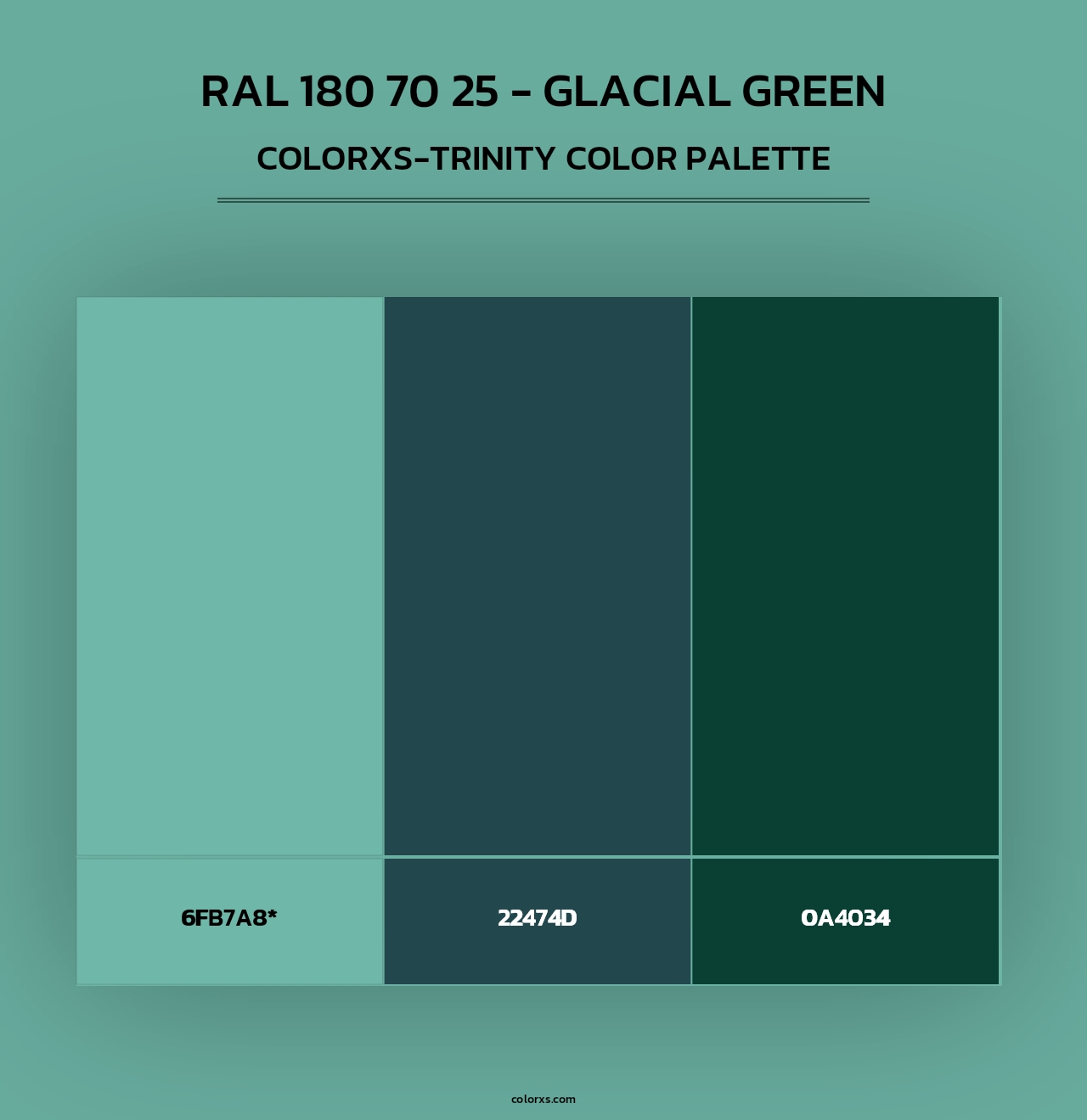 RAL 180 70 25 - Glacial Green - Colorxs Trinity Palette