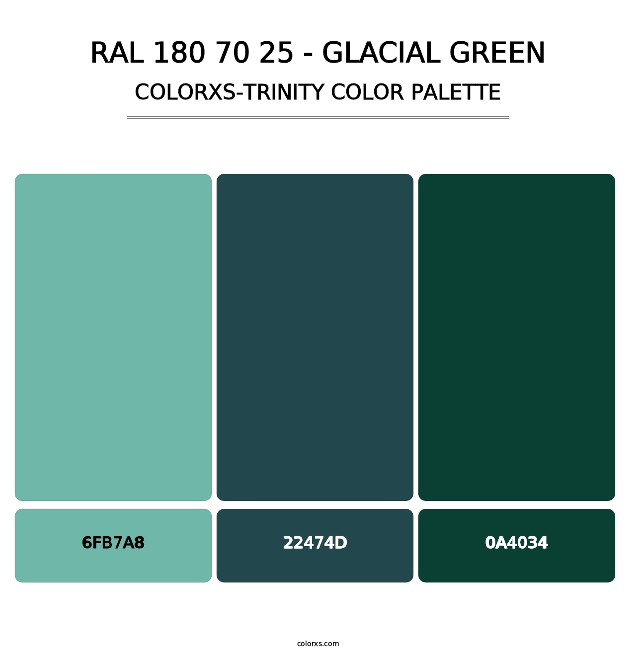 RAL 180 70 25 - Glacial Green - Colorxs Trinity Palette