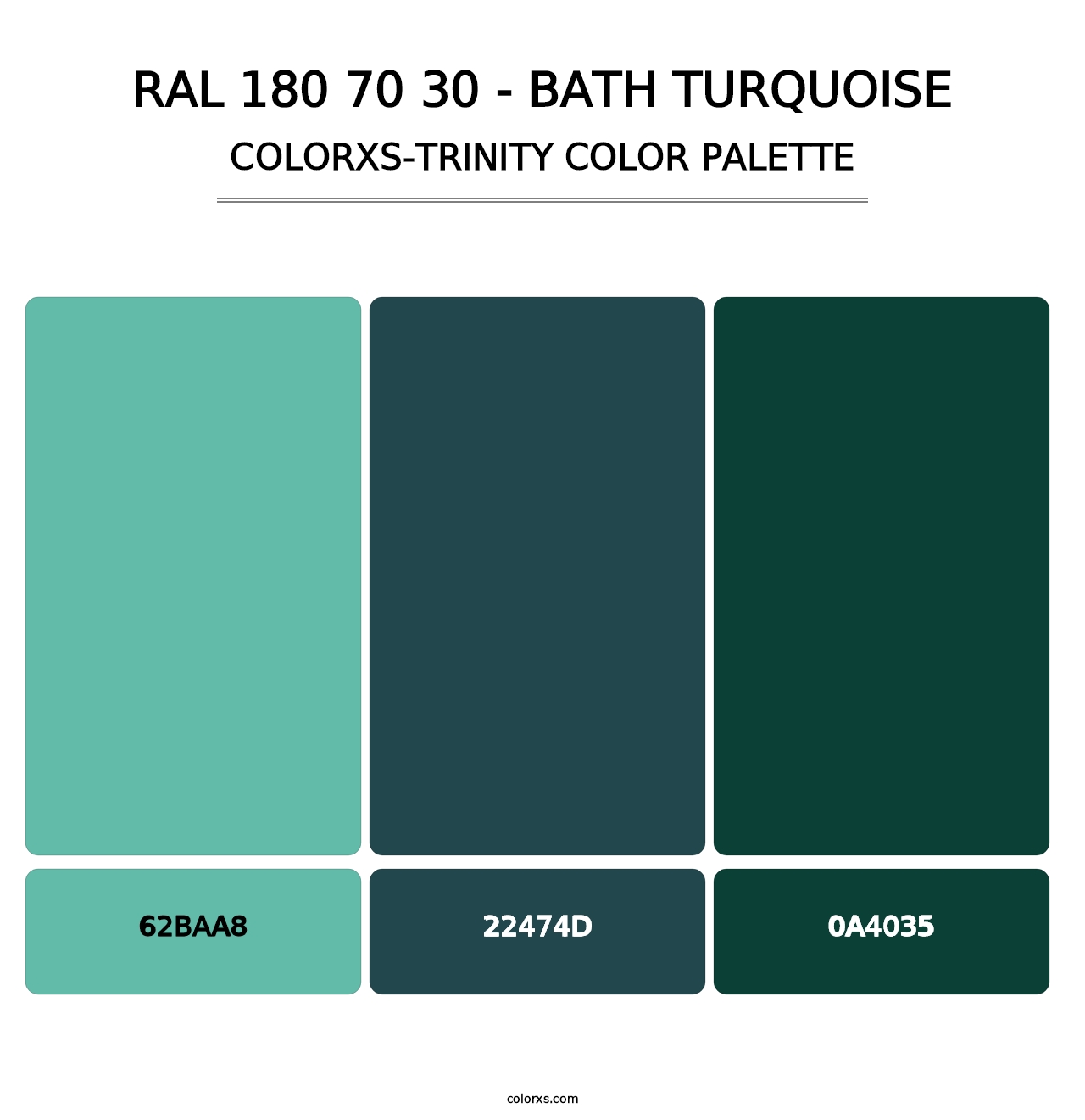 RAL 180 70 30 - Bath Turquoise - Colorxs Trinity Palette