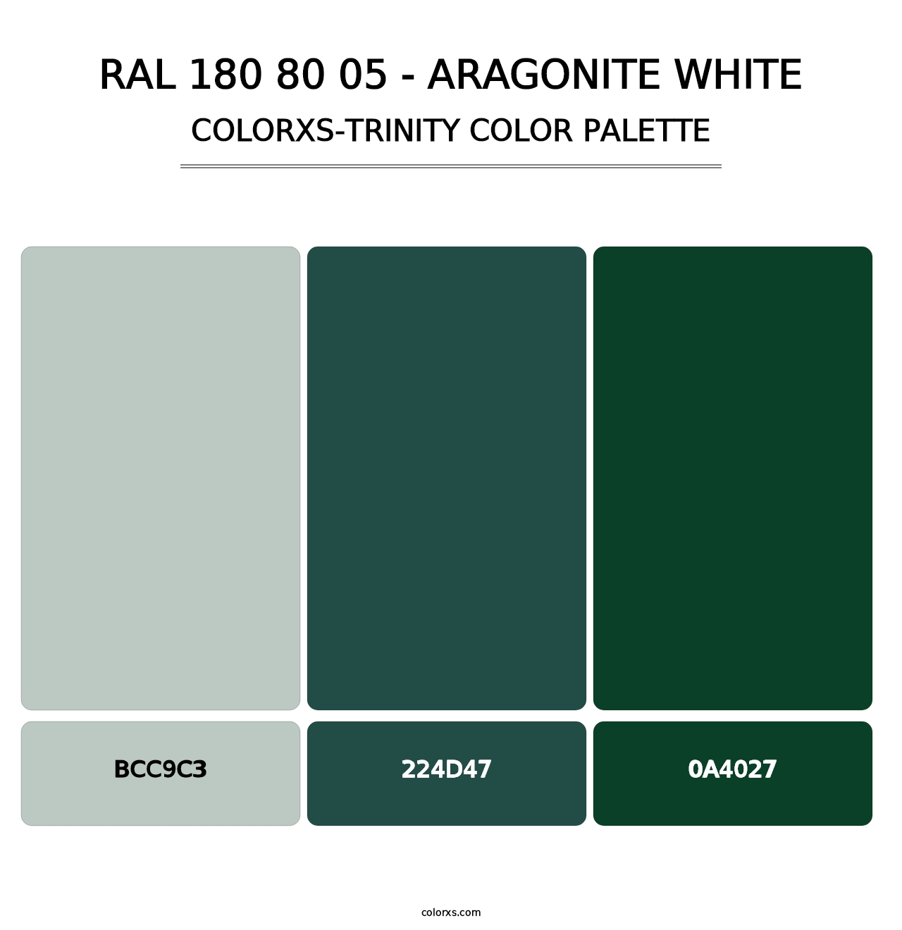 RAL 180 80 05 - Aragonite White - Colorxs Trinity Palette