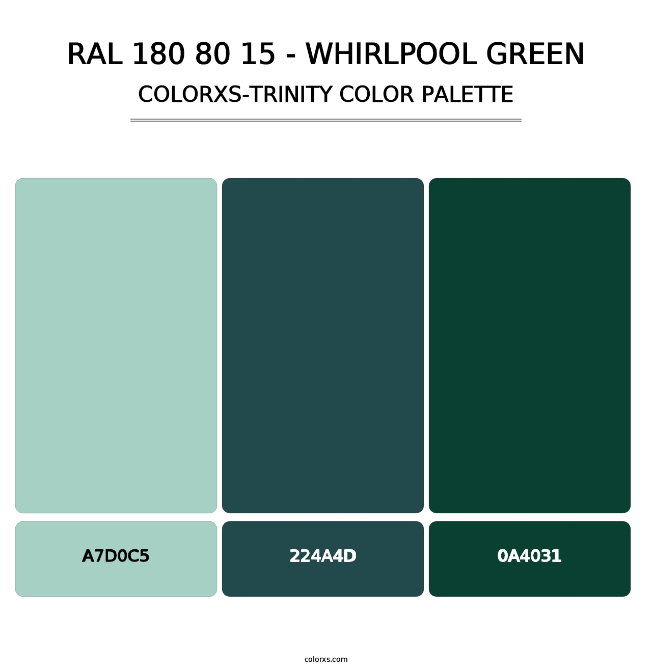RAL 180 80 15 - Whirlpool Green - Colorxs Trinity Palette