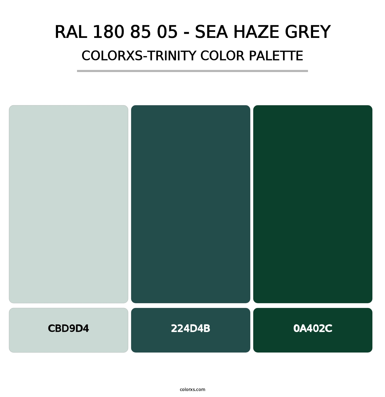 RAL 180 85 05 - Sea Haze Grey - Colorxs Trinity Palette