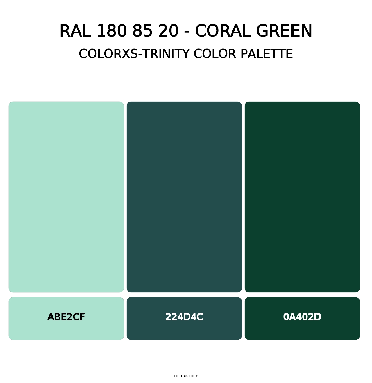 RAL 180 85 20 - Coral Green - Colorxs Trinity Palette