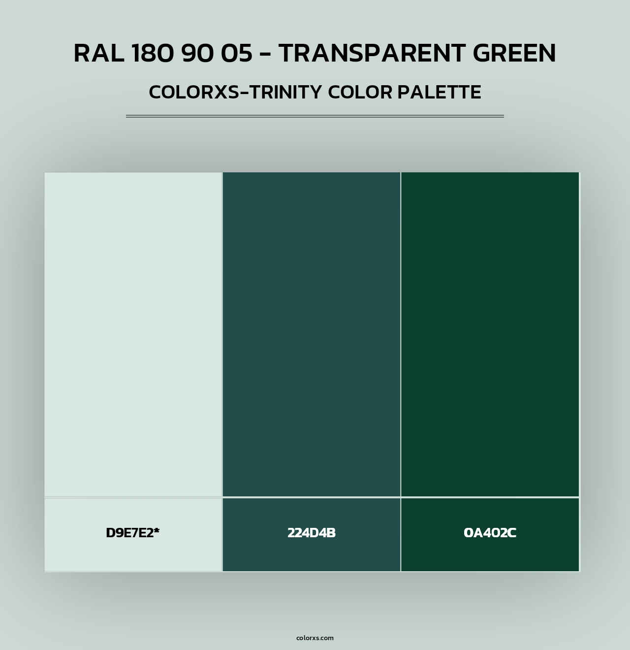 RAL 180 90 05 - Transparent Green - Colorxs Trinity Palette