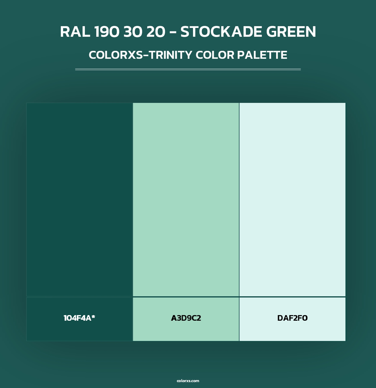 RAL 190 30 20 - Stockade Green - Colorxs Trinity Palette