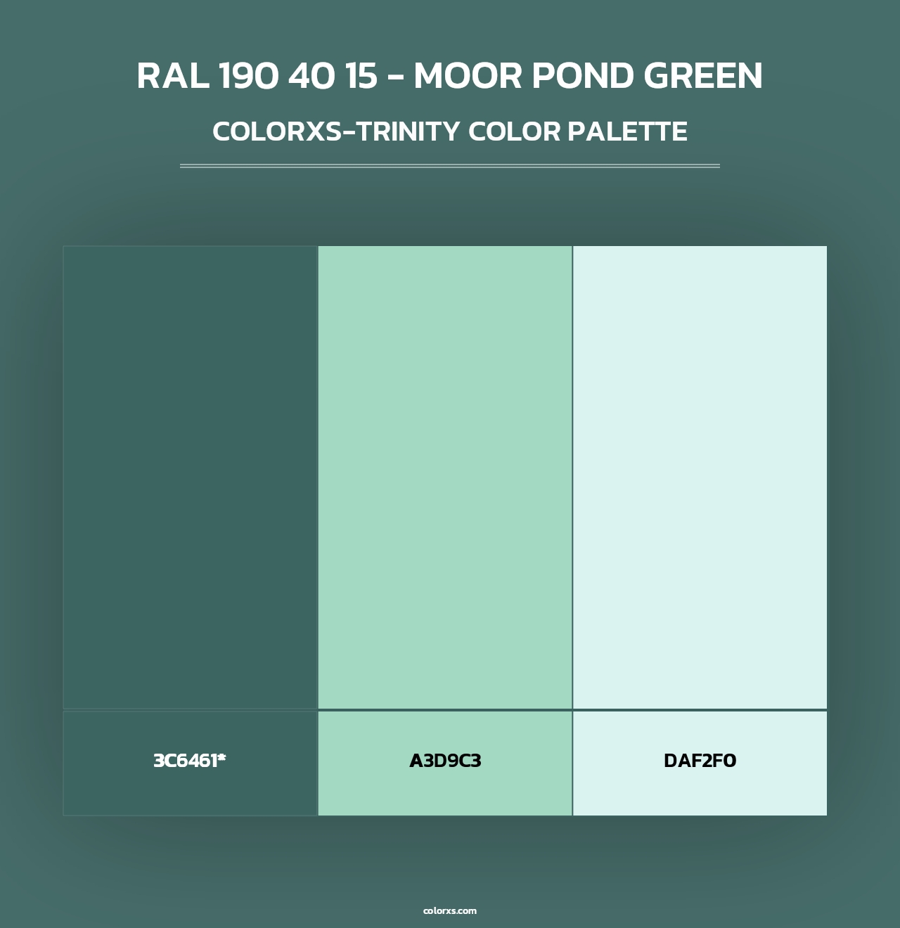 RAL 190 40 15 - Moor Pond Green - Colorxs Trinity Palette