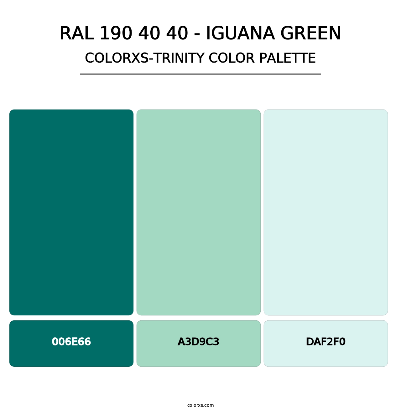 RAL 190 40 40 - Iguana Green - Colorxs Trinity Palette