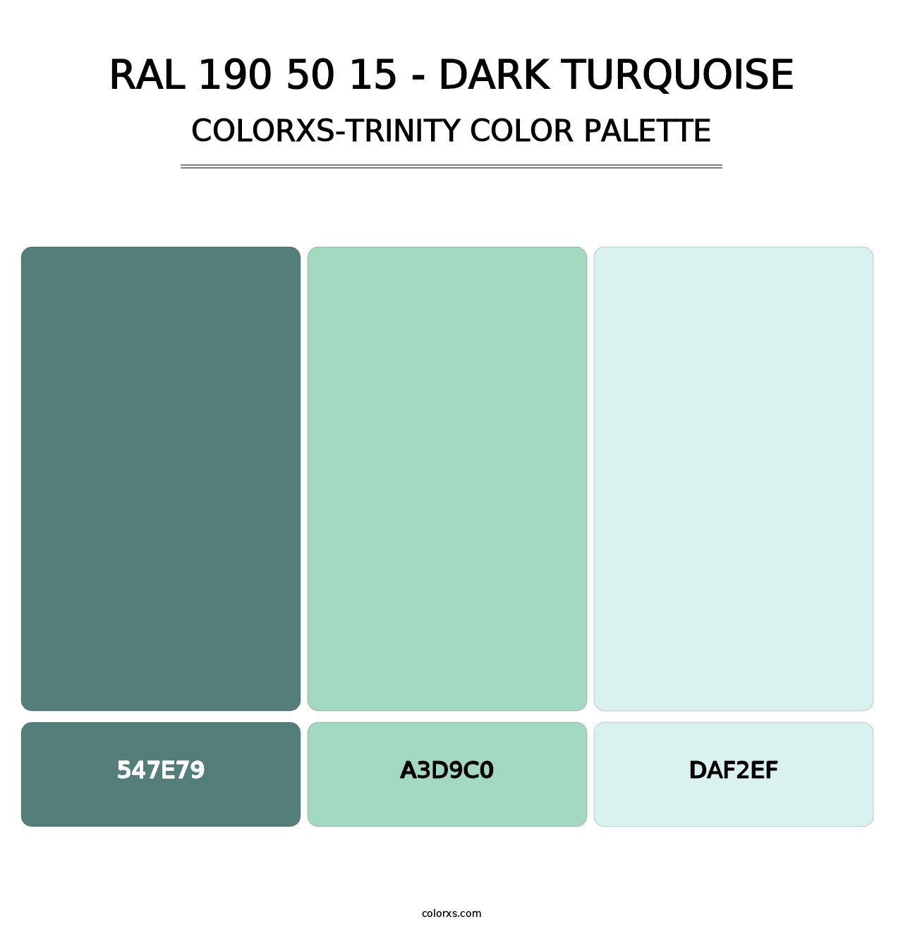 RAL 190 50 15 - Dark Turquoise - Colorxs Trinity Palette