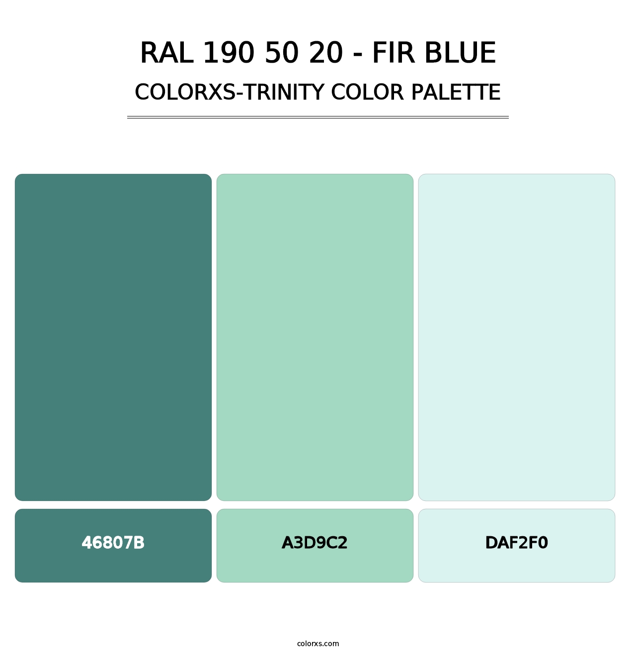 RAL 190 50 20 - Fir Blue - Colorxs Trinity Palette