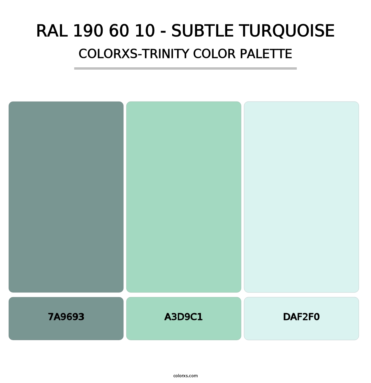 RAL 190 60 10 - Subtle Turquoise - Colorxs Trinity Palette